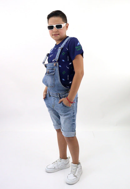 Peto/short azul medio