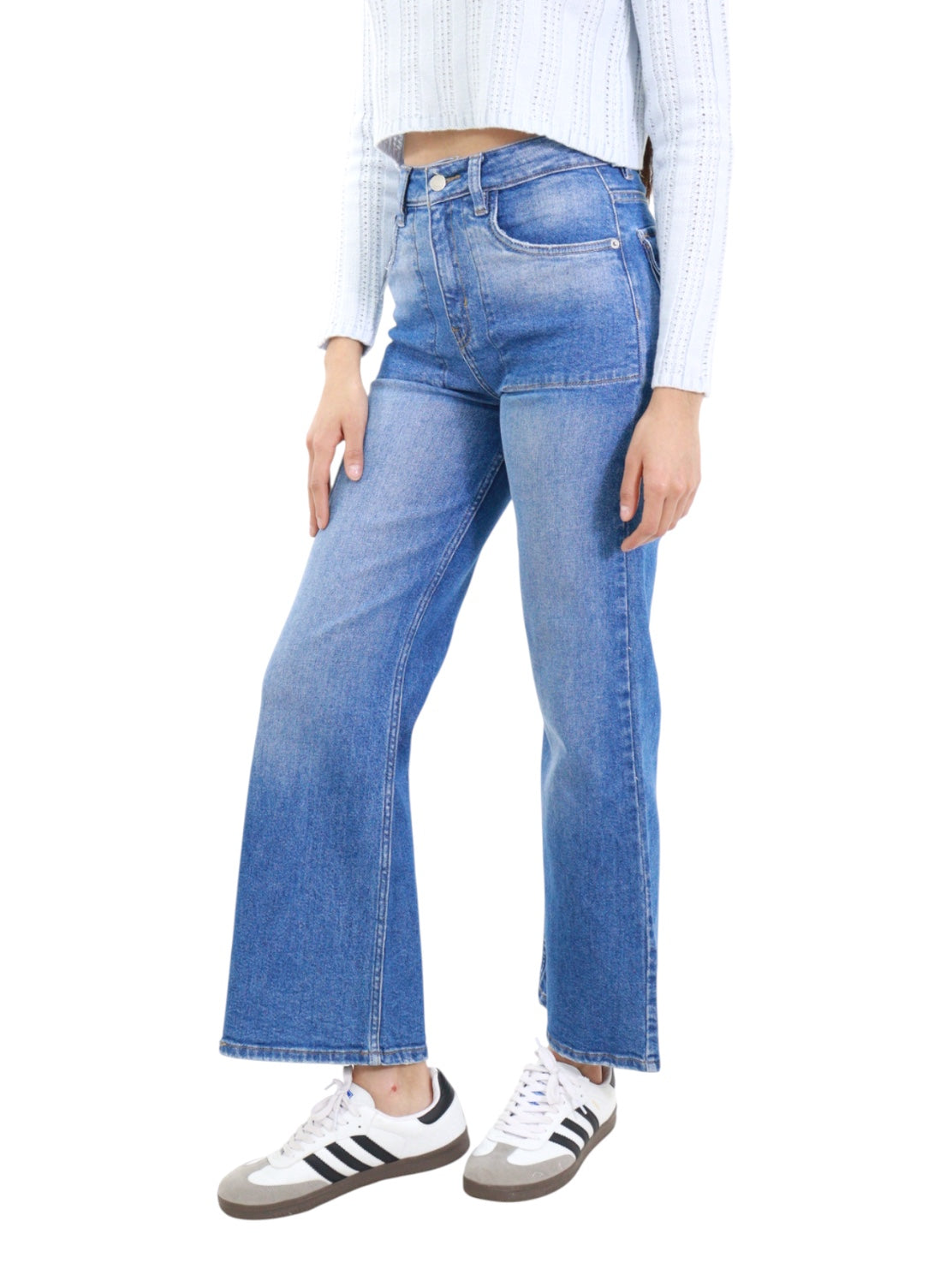 Jeans Wide-Tiro Alto