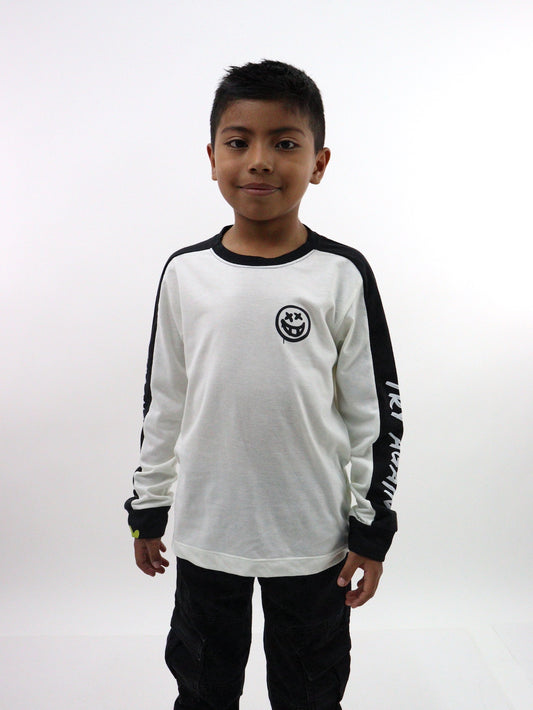 Playera smiley manga larga