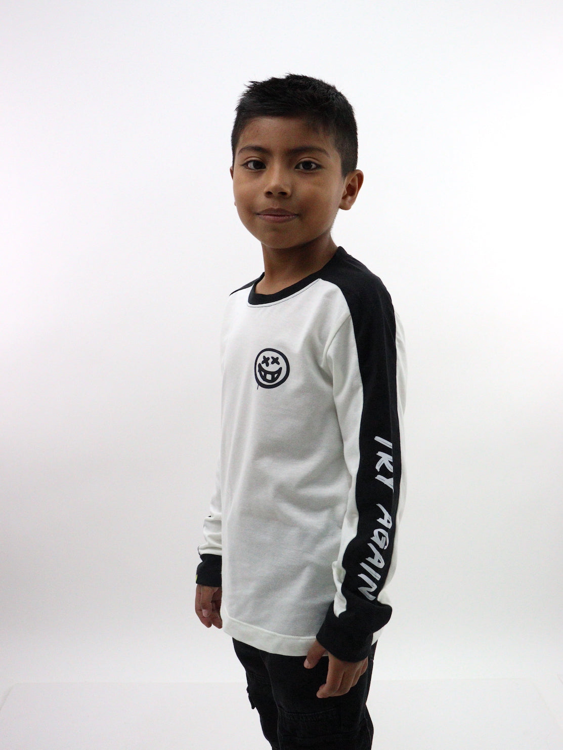 Playera smiley manga larga