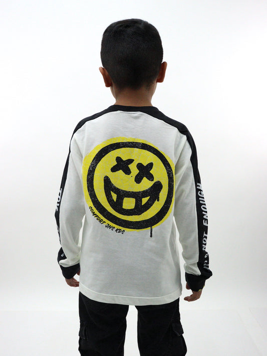 Playera smiley manga larga