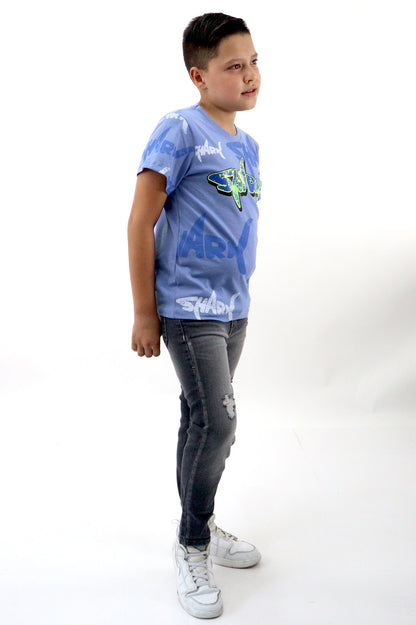 Jeans skinny de color gris oscuro con destrucción