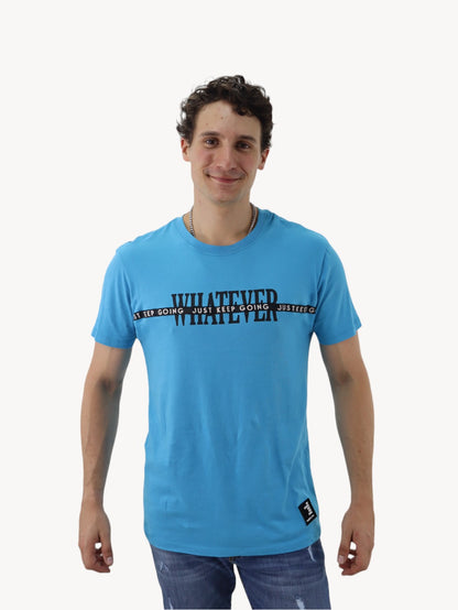 Playera manga corta azul