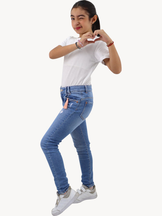 Jeans skinny de tiro alto