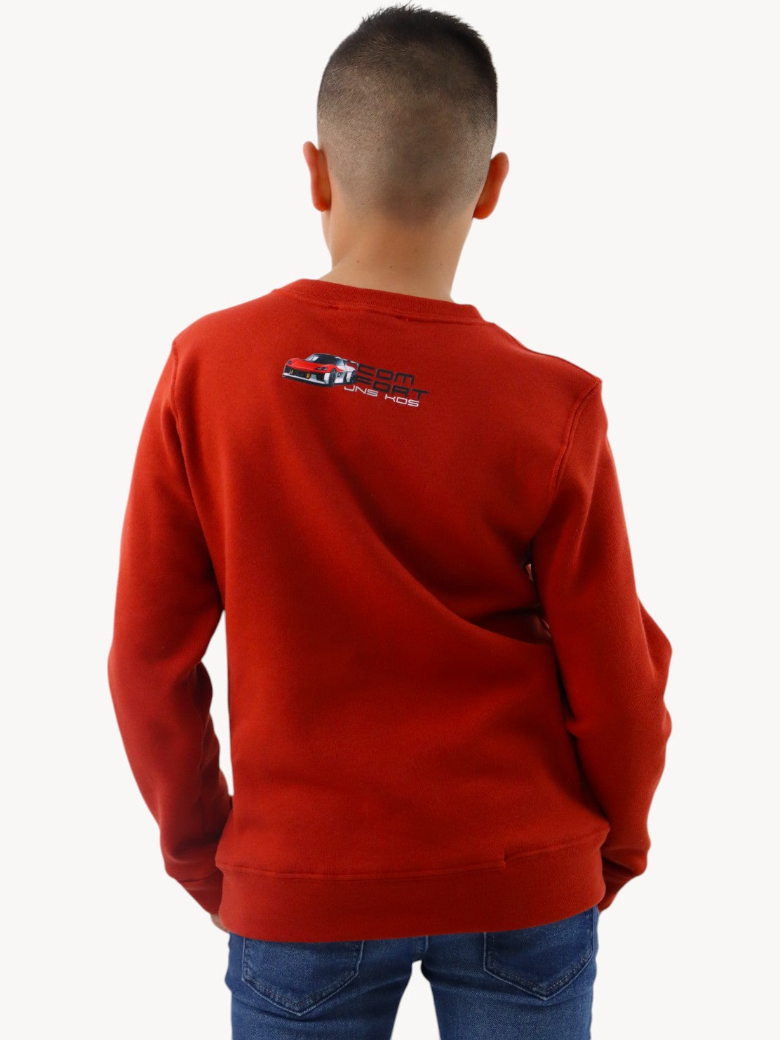 Sudadera cerrada con estampado de coches
