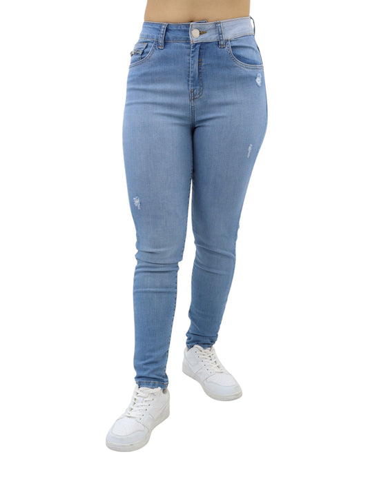 Jeans Skinny-Tiro Alto