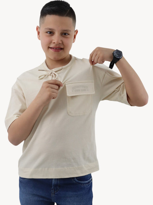 Playera oversize beige