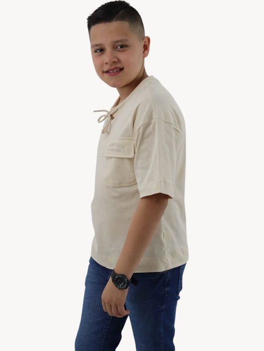 Playera oversize beige