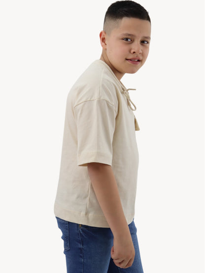 Playera oversize beige