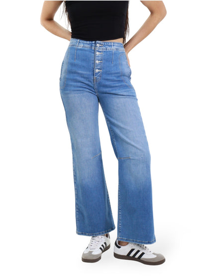 Jeans Wide-Tiro Alto
