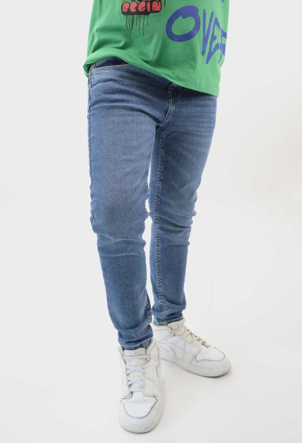 Jeans skinny azul medio