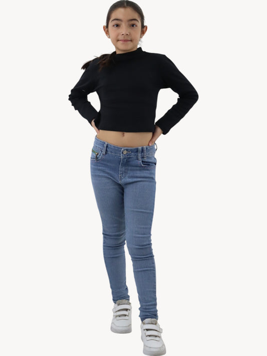 Jeans skinny azul medio