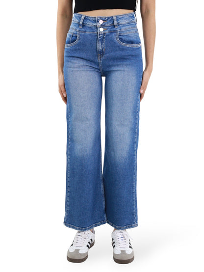 Jeans Wide-Tiro Alto