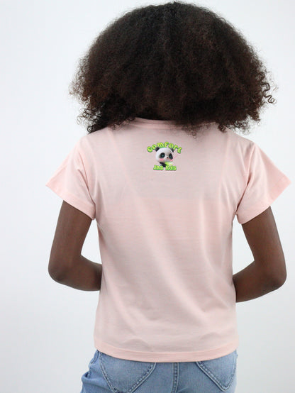 Playera manga corta con estampado de panda