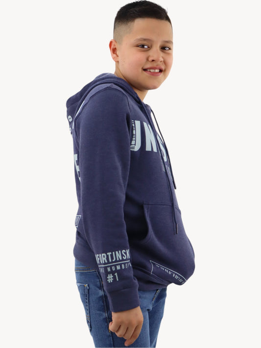 Sudadera con estampado y capucha