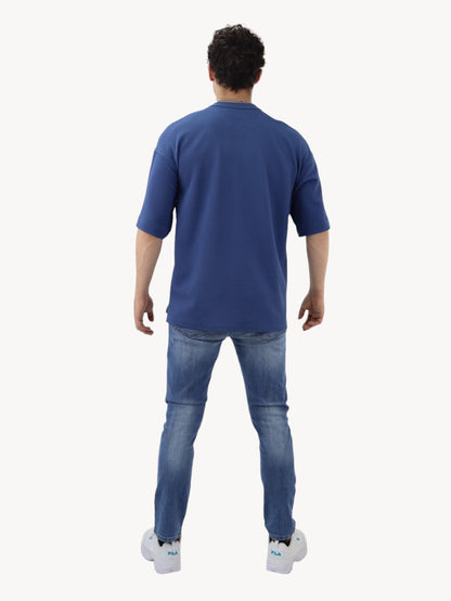 Jeans slim/skinny de color azul deslavado