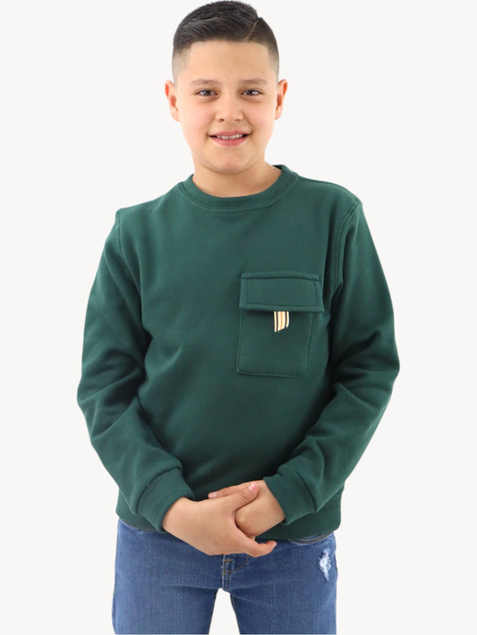 Sudadera cerrada con bolsillo de cartera