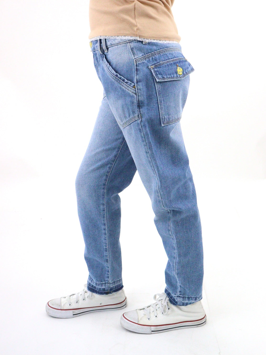 Jeans mom clasic azul medio