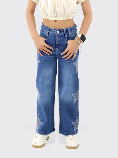 Jeans Wide Brillos