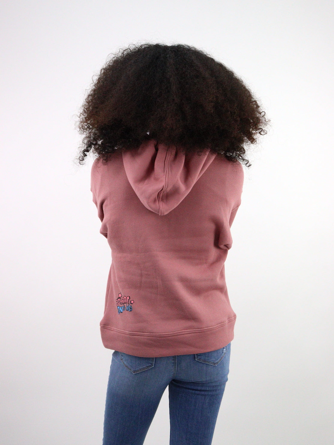 Sudadera de color rosa palo con estampado de gato