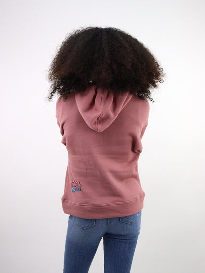 Sudadera de color rosa palo con estampado de gato