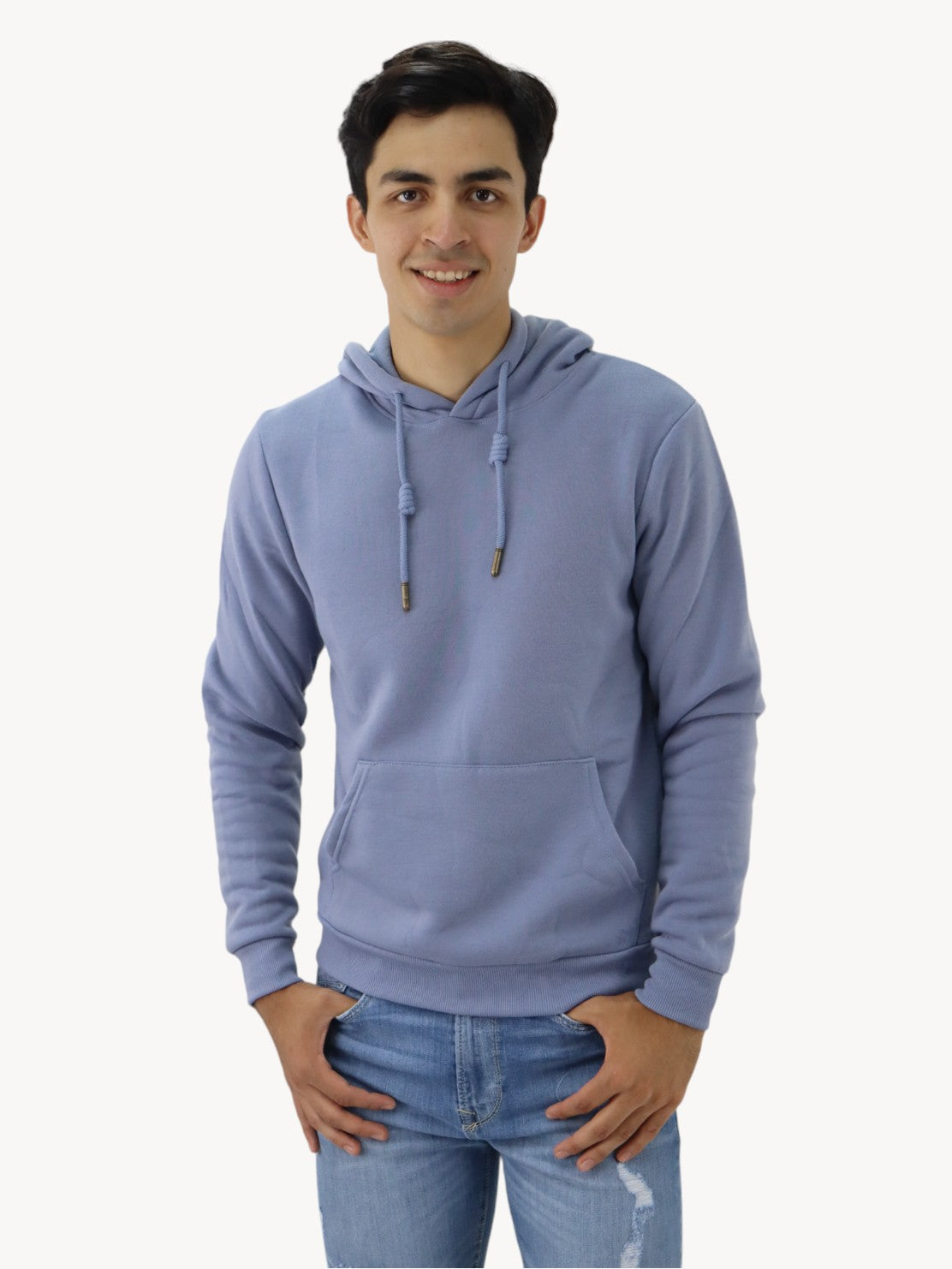 Hoodie unisex gris azulado