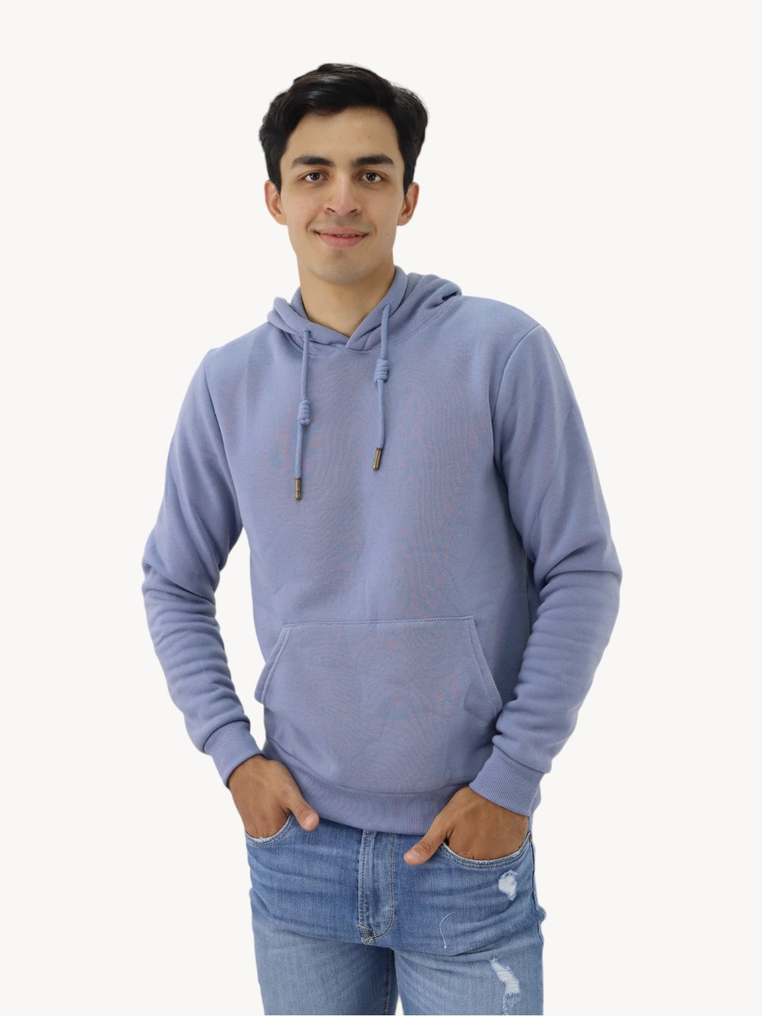 Hoodie unisex gris azulado