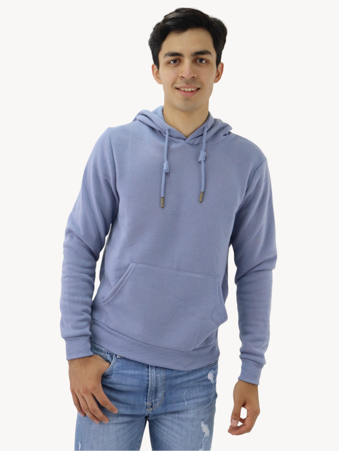 Hoodie unisex gris azulado