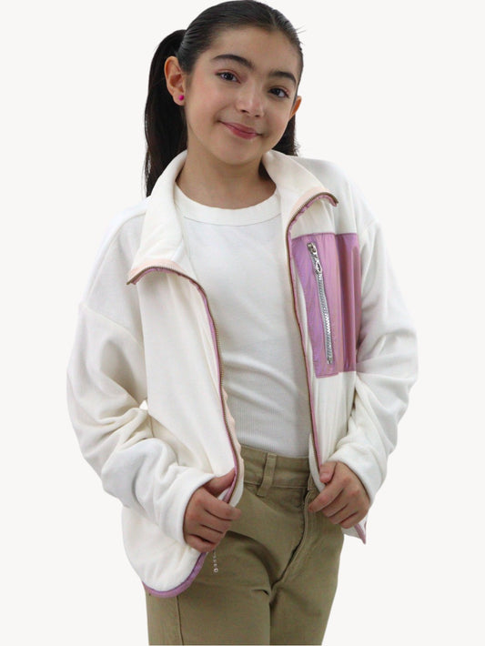 Chamarra de tela afelpada