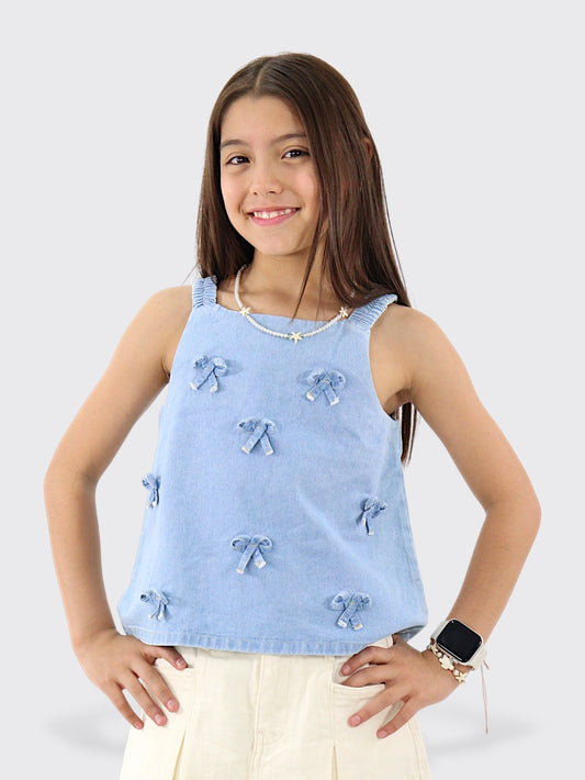 Blusa Tank Denim