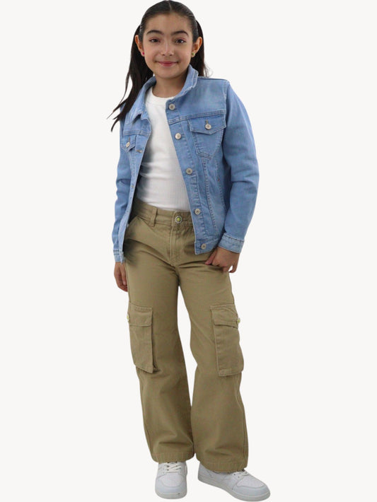 Chamarra denim azul claro