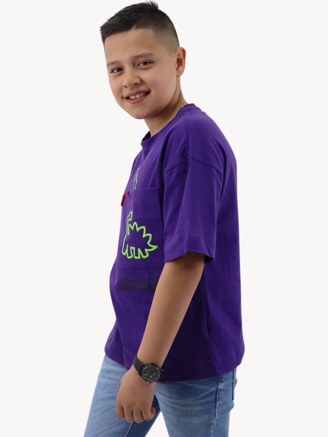 Playera oversize de color morado