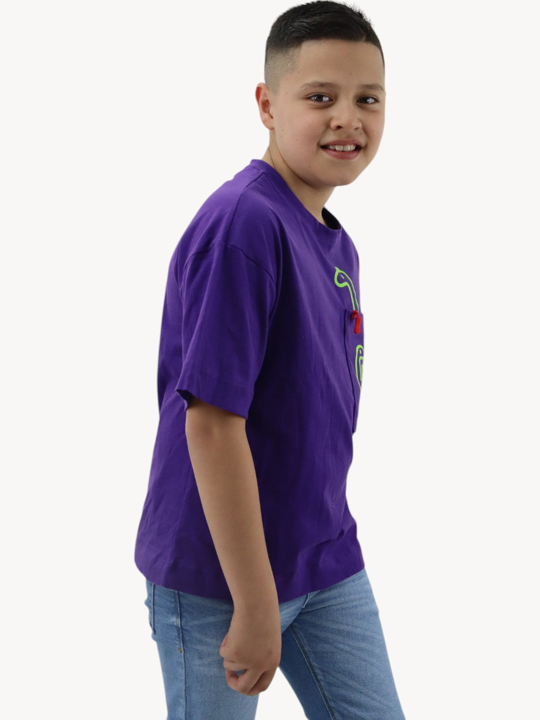 Playera oversize de color morado