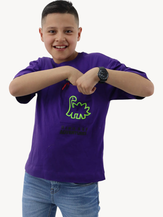 Playera oversize de color morado