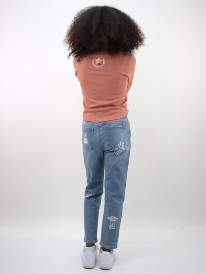Jeans smiley mom clasic edición especial
