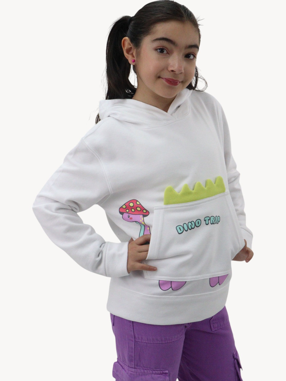 Sudadera con diseño de dinosaurio