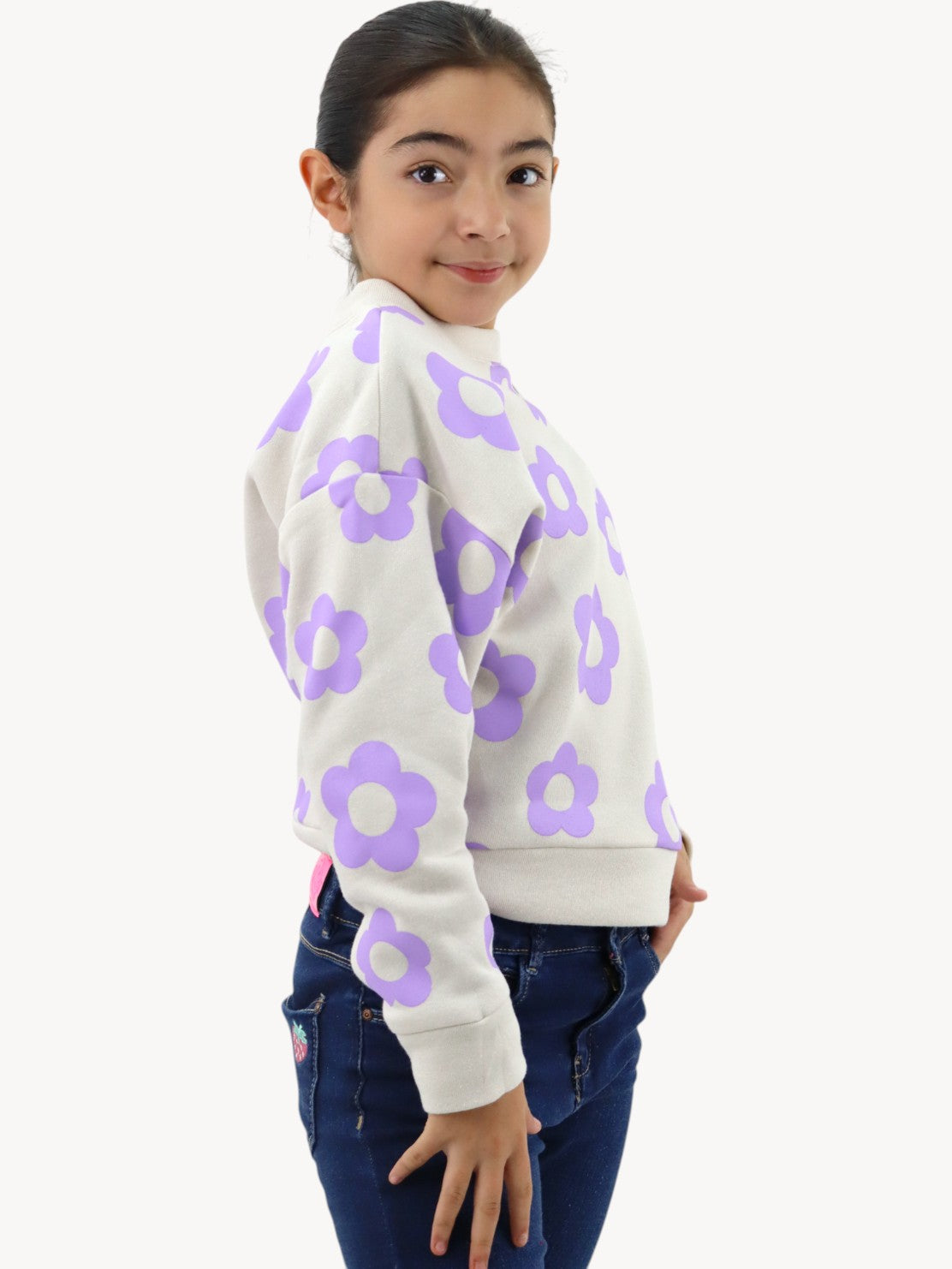 Sudadera cerrada con print floral