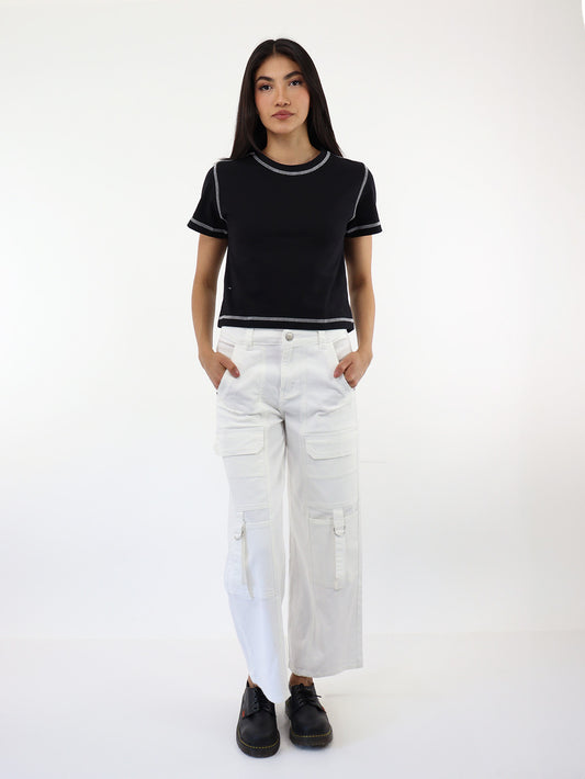 Pantalón Cargo Blanco