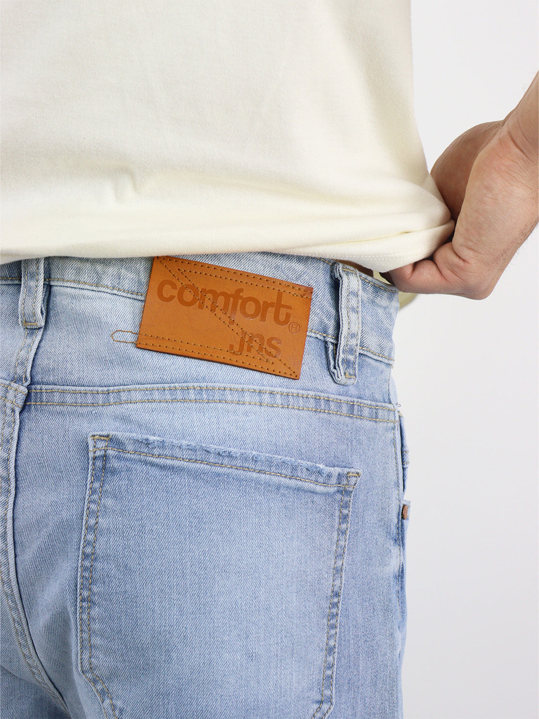 Jeans estilo baggy azul claro cargo