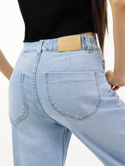 Jeans Baggy-Tiro Alto