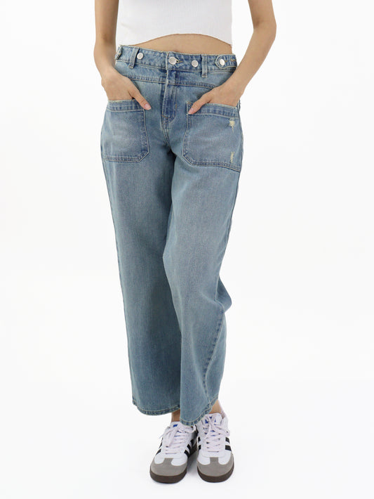 Jeans Baggy-Tiro Alto