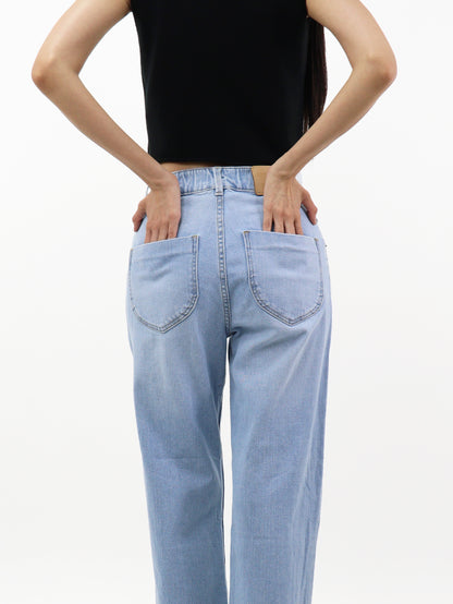 Jeans Baggy-Tiro Alto