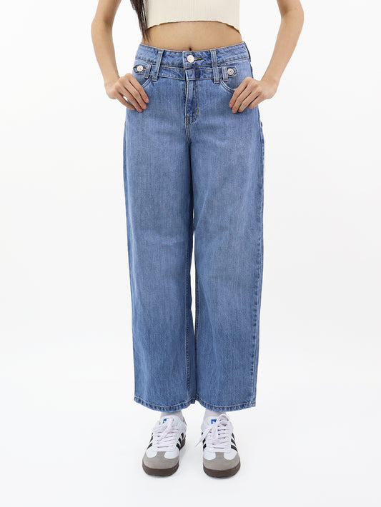 Jeans Baggy-Tiro Alto
