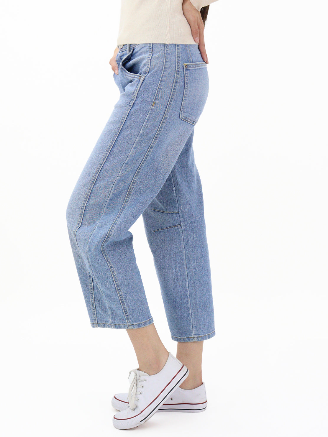 Jeans Barrel-Tiro Medio