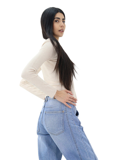 Jeans Barrel-Tiro Medio