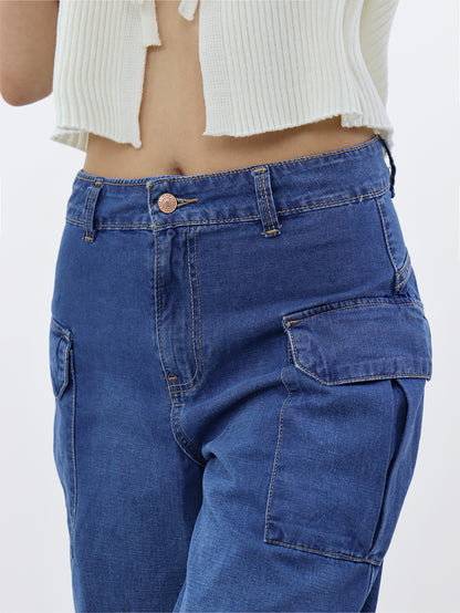 Jeans Baggy-Tiro Alto