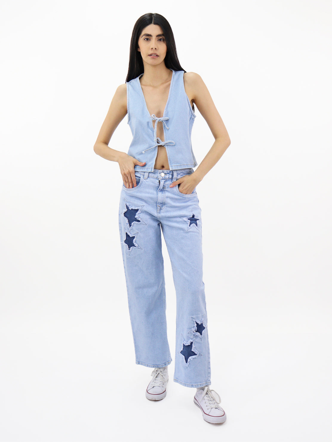 Jeans Baggy-Tiro Alto