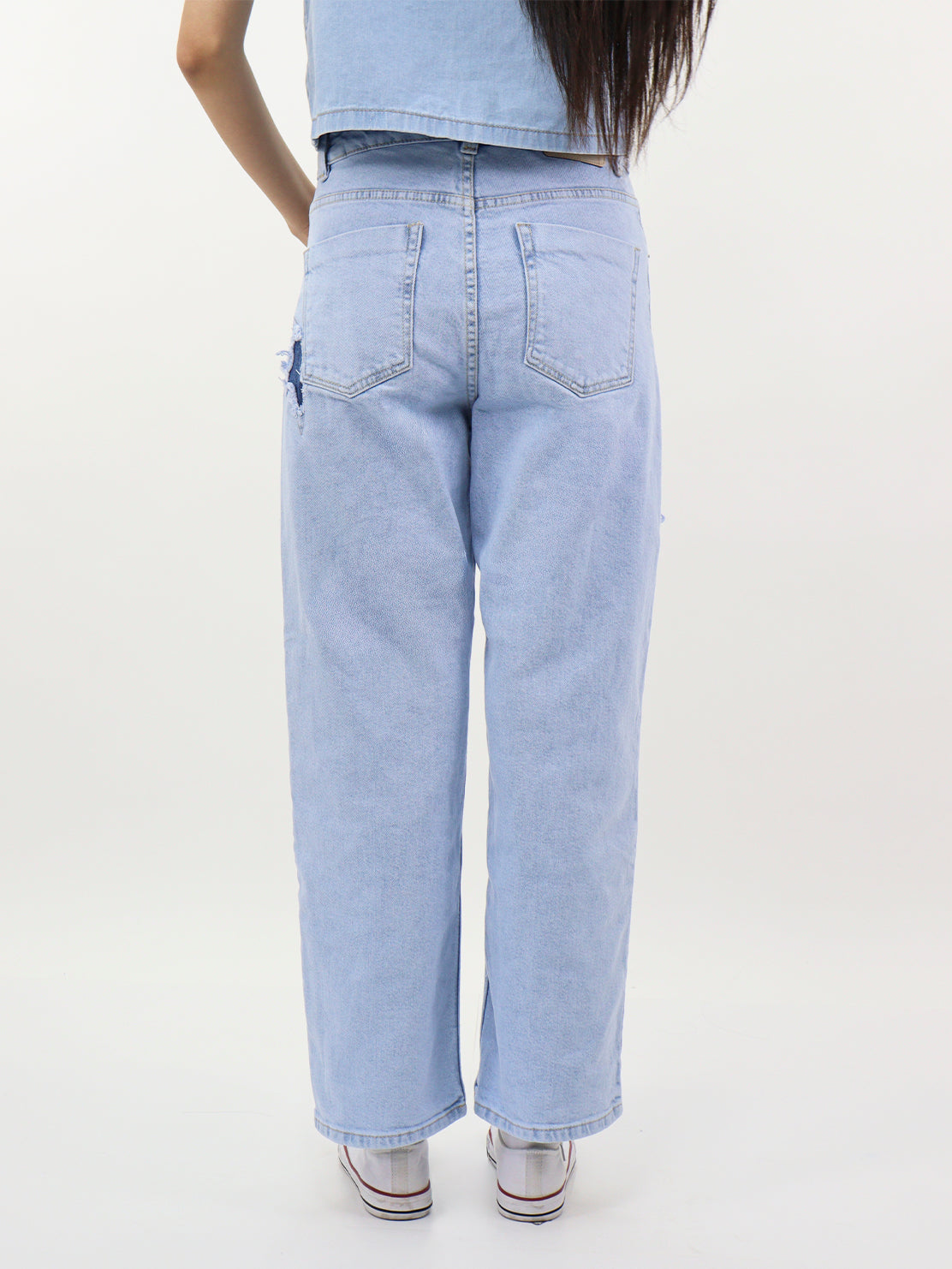 Jeans Baggy-Tiro Alto