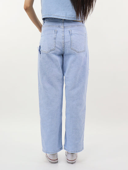 Jeans Baggy-Tiro Alto