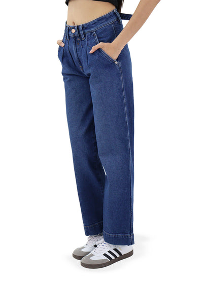 Jeans Wide-Tiro Alto